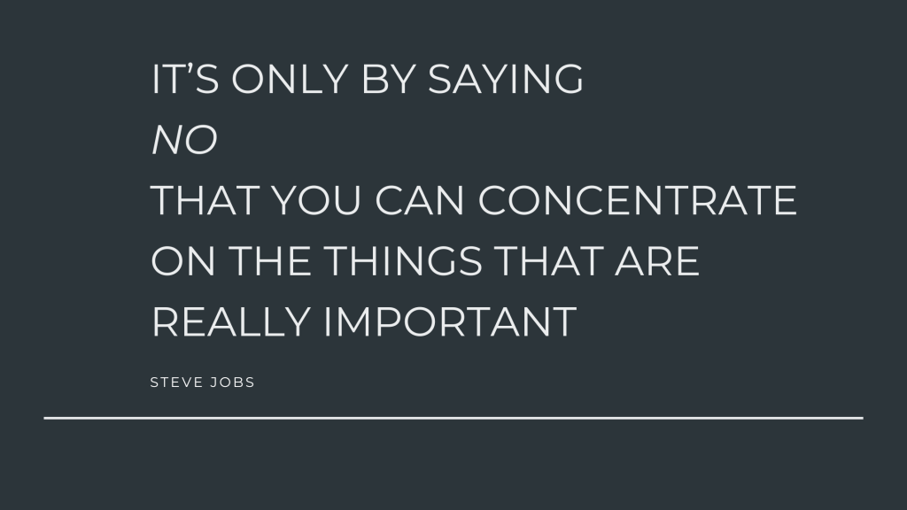 The Art of Saying, “No”
